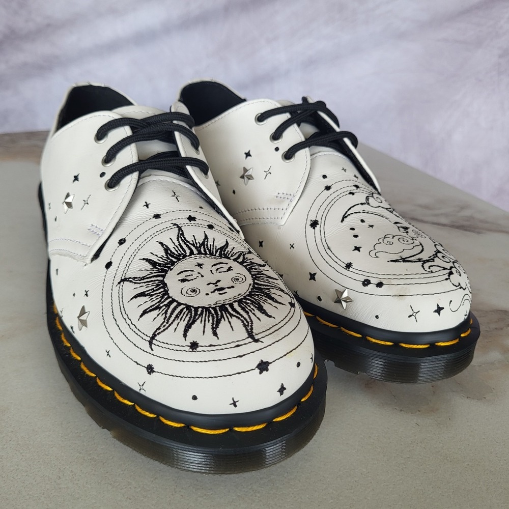 Dr. Martens 1461 COSMIC Embroidered Oxfords Women's Size 8 White - Picture 3 of 16